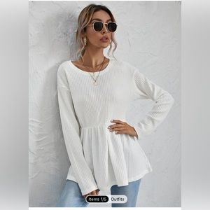 Waffle knit top